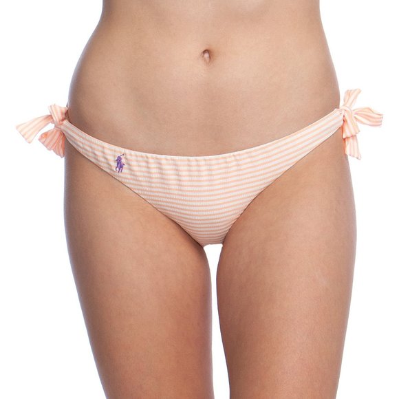 POLO RALPH LAUREN 2 Piece Orange White Bikini Set - Picture 5 of 10